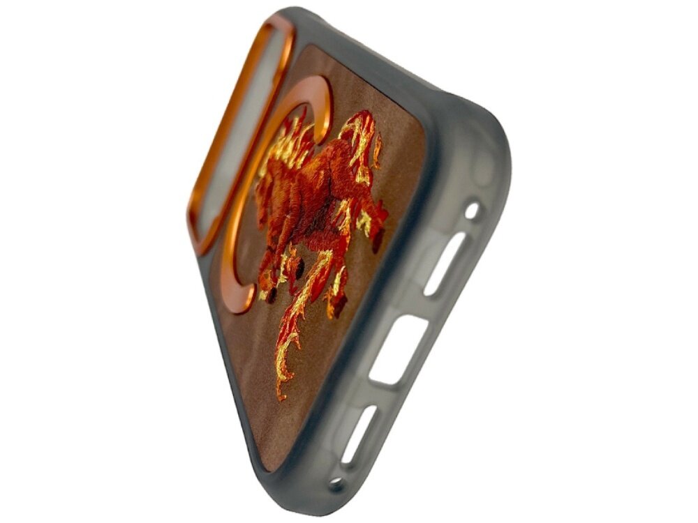 Etui Nimmy Magnetic Fantasy Animal MagSafe z haftem i metalową oprawą aparatu