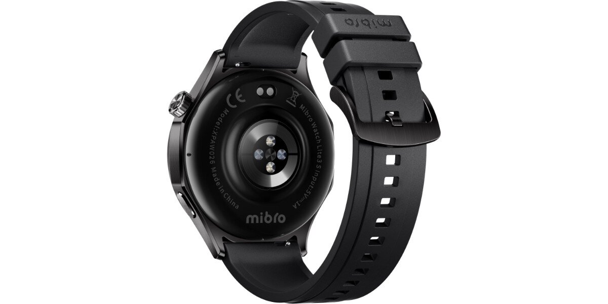 Smartwatch MIBRO GT Czarny na białym tle.