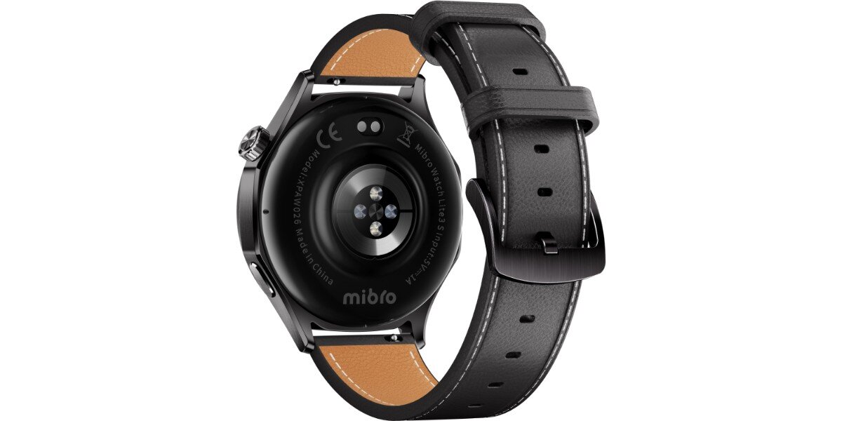 Smartwatch MIBRO GT Czarny na białym tle.