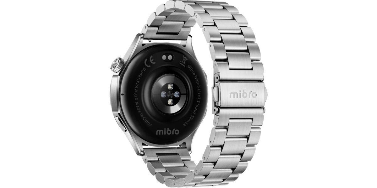 Smartwatch MIBRO GT Srebrny na białym tle.