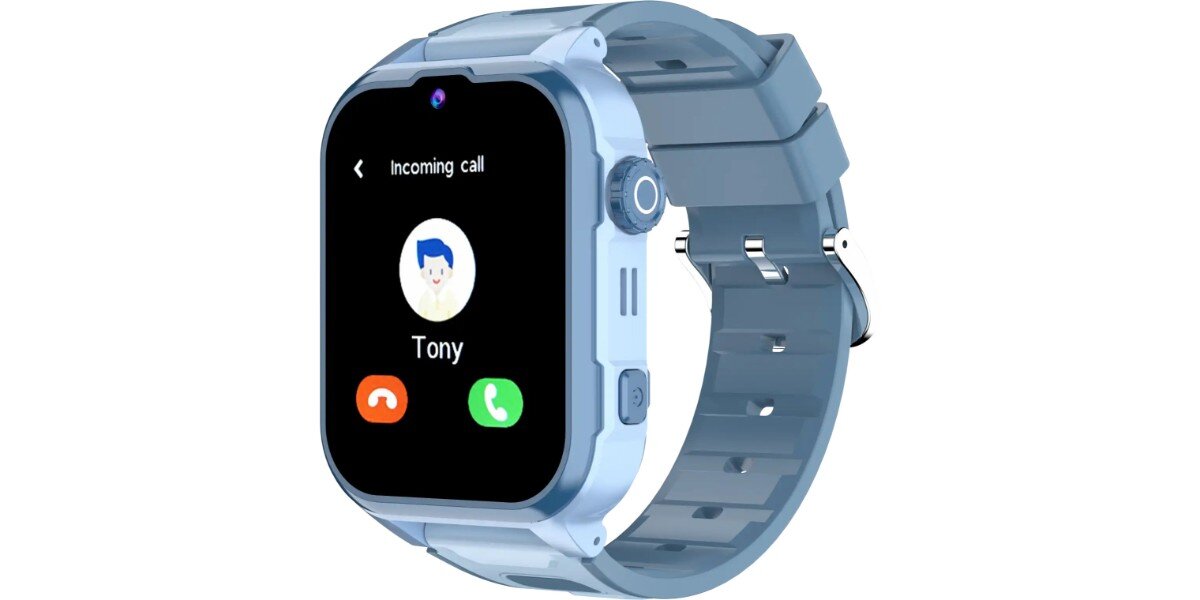 Smartwatch DENVER SWGL-149BU Niebieski na białym tle.
