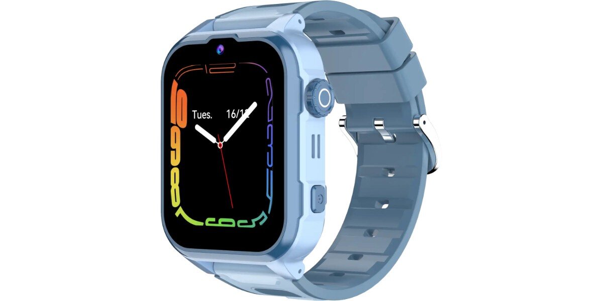 Smartwatch DENVER SWGL-149BU Niebieski na białym tle.