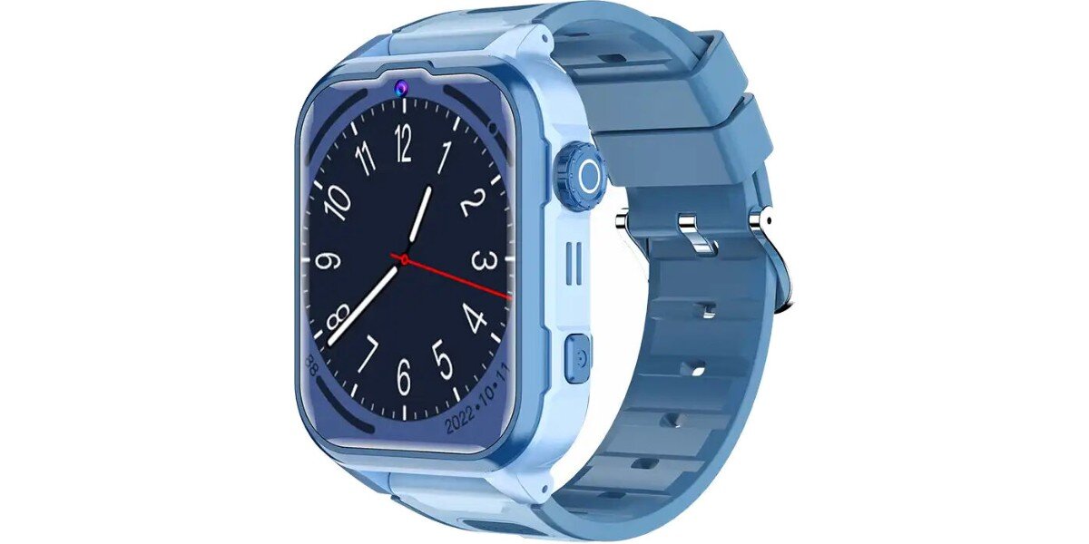 Smartwatch DENVER SWGL-149BU Niebieski na białym tle.