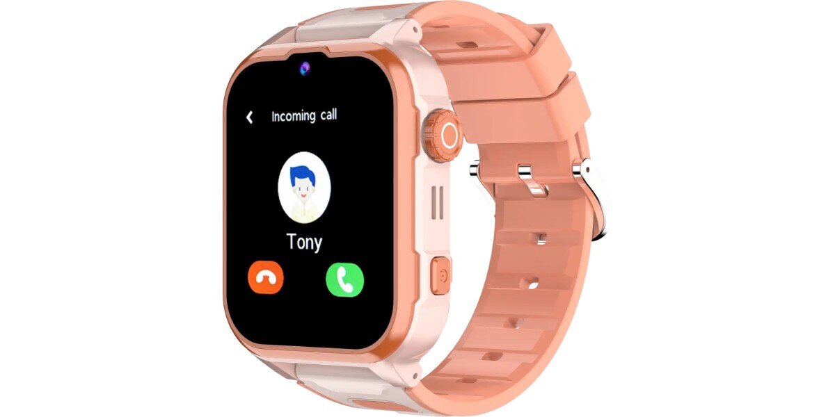 Smartwatch DENVER SWGL-149OR Pomarańczowy na białym tle.