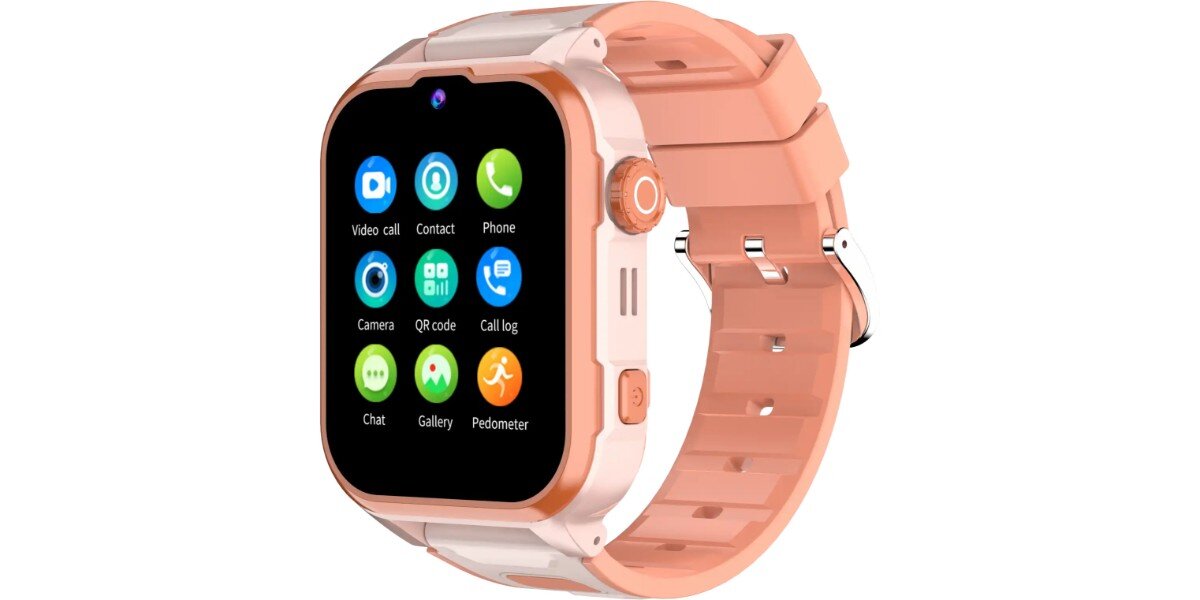 Smartwatch DENVER SWGL-149OR Pomarańczowy na białym tle.