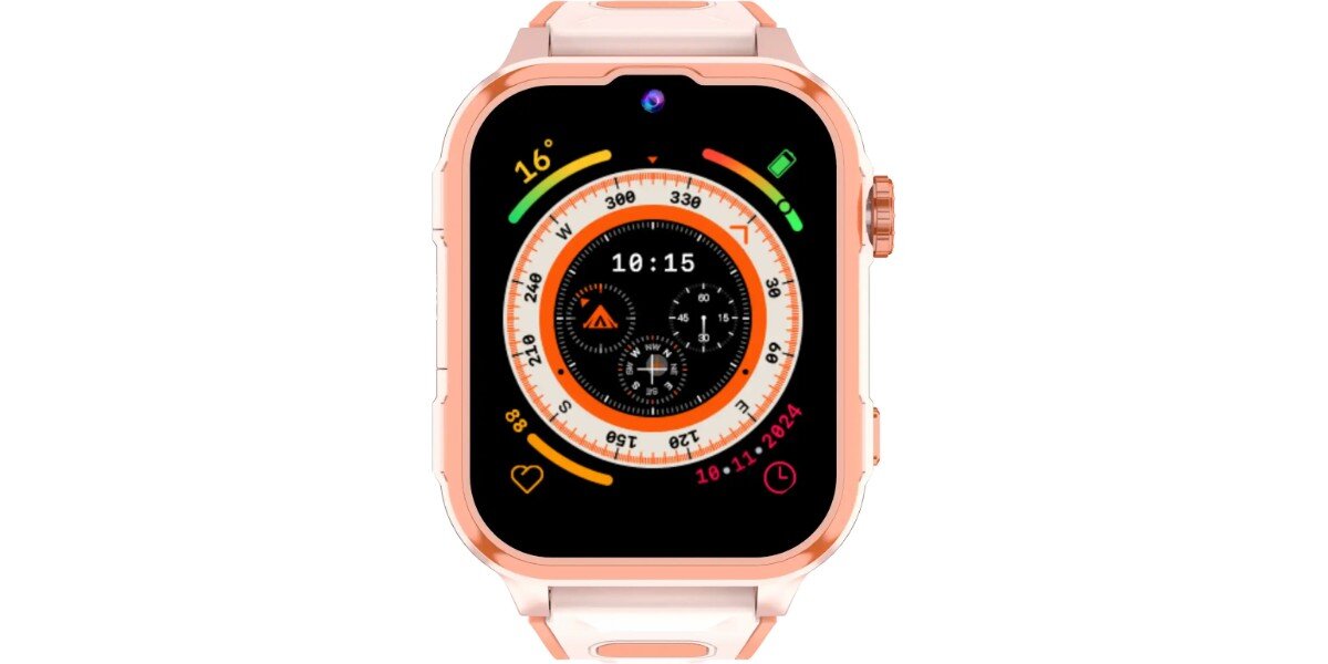 Smartwatch DENVER SWGL-149OR Pomarańczowy na białym tle.