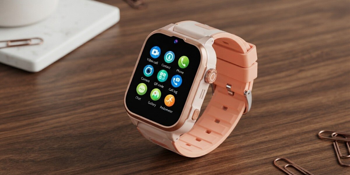 Smartwatch DENVER SWGL-149OR Pomarańczowy na białym tle.