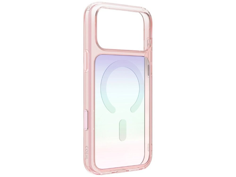 Etui UNIQ Coehl Estelle, obudowa Hardcase bez telefonu, widoczne wycięcie na aparat, osłony przycisków, transparentne krawędzie i pierścień magnetyczny