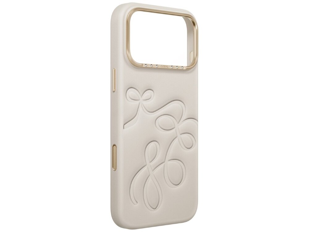 Etui UNIQ Coehl Cloude, obudowa Hardcase bez telefonu, widoczne wycięcie na aparat, ozdobne obramowanie, osłony przycisków i wytłaczany wzór na pleckach