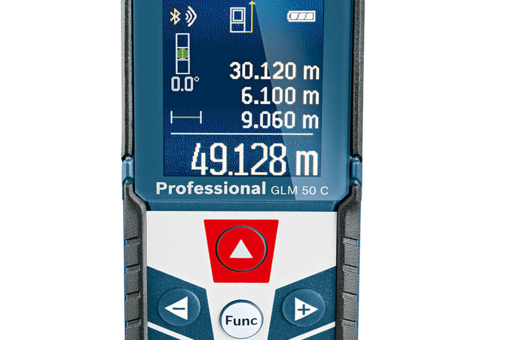 BOSCH GLM 50 C intuicyjny interfejs wyświetlacz obracanie obraz wygodna obsługa