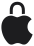 Czarne logo w kształcie nadgryzionego jabłka. Logo jest proste i jednokolorowe.