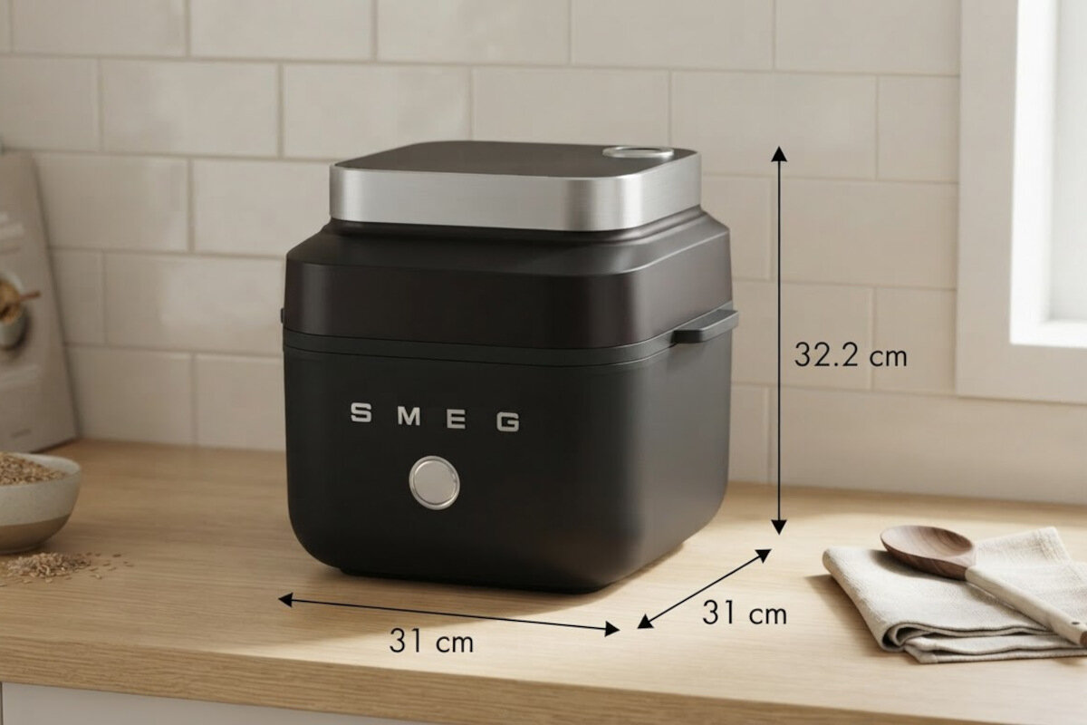 Air Fryer Frytkownica beztłuszczowa SMEG AFC01BLMEU 7l z okienkiem do obserwacji postępów gotowania