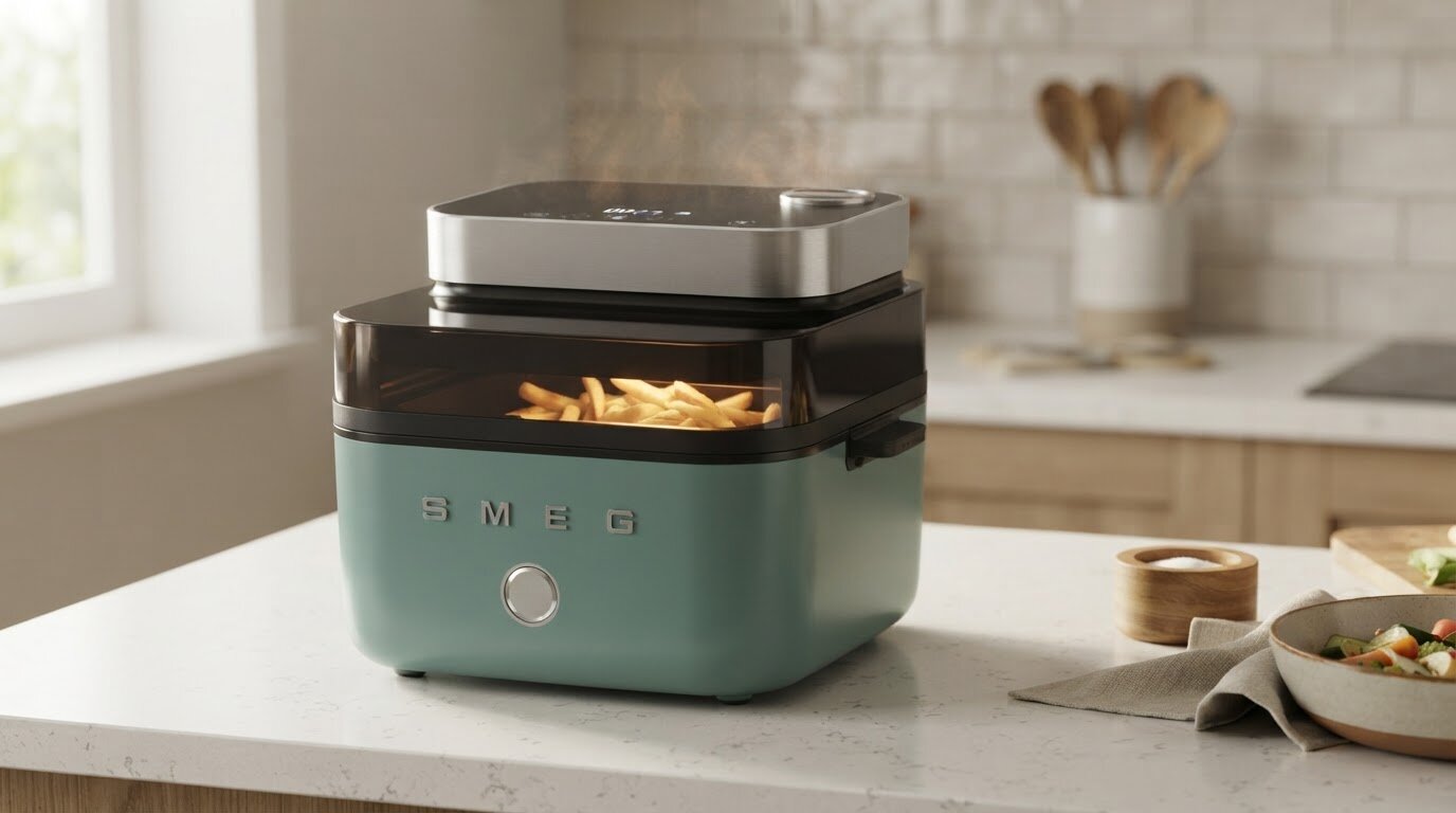 Air Fryer Frytkownica beztłuszczowa SMEG AFC01EGMEU 7l z okienkiem do obserwacji postępów gotowania
