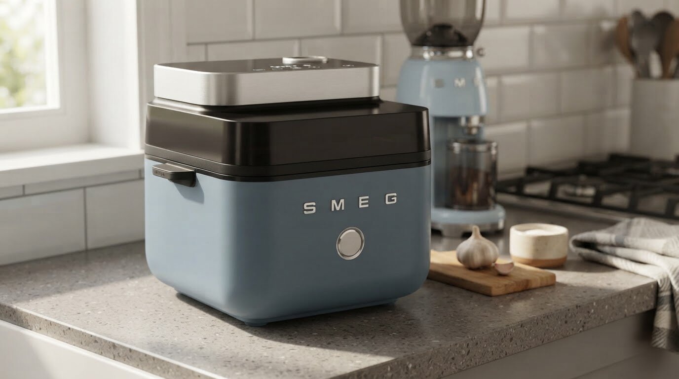 Air Fryer Frytkownica beztłuszczowa SMEG AFC01SBMEU 7l z okienkiem do obserwacji postępów gotowania