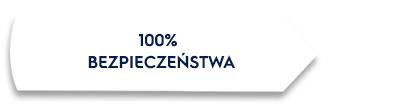 Obraz przedstawia biały prostokąt z czarnym napisem \'100% BEZPIECZEŃSTWA\'.