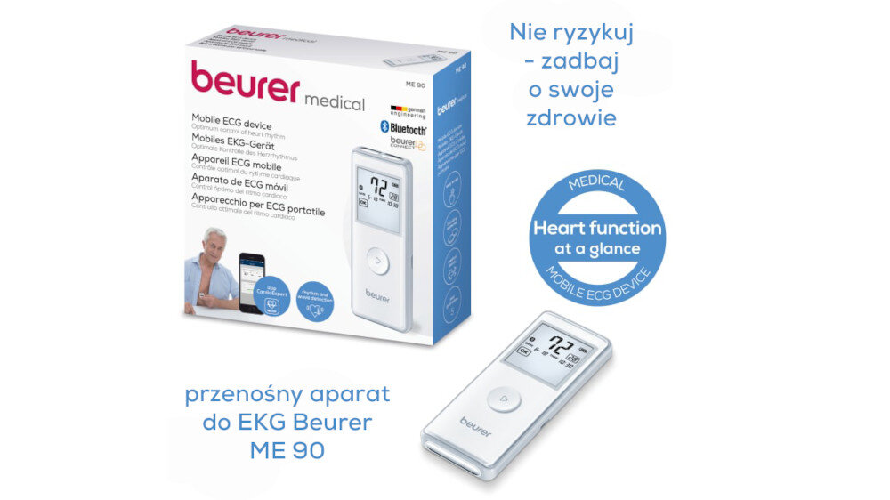 Przenośne urządzenie EKG BEURER ME 90  - funkcjonalność
