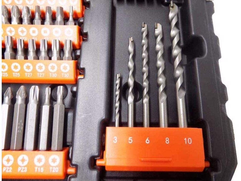 Zestaw wierteł i bitów BLACK&DECKER A7230-XJ w zestawie wiertła do betonu metalu drewna do użytku domowego