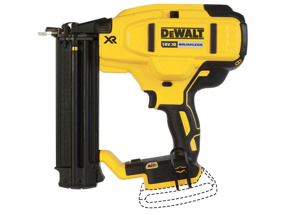 Gwoździarka DEWALT DCN680NT najnowszej generacji do wykończenia wnętrz do praca z gwoździami wykończeniowymi 1,25 mm wydajna praca smukła budowa antypoślizgowy uchwyt