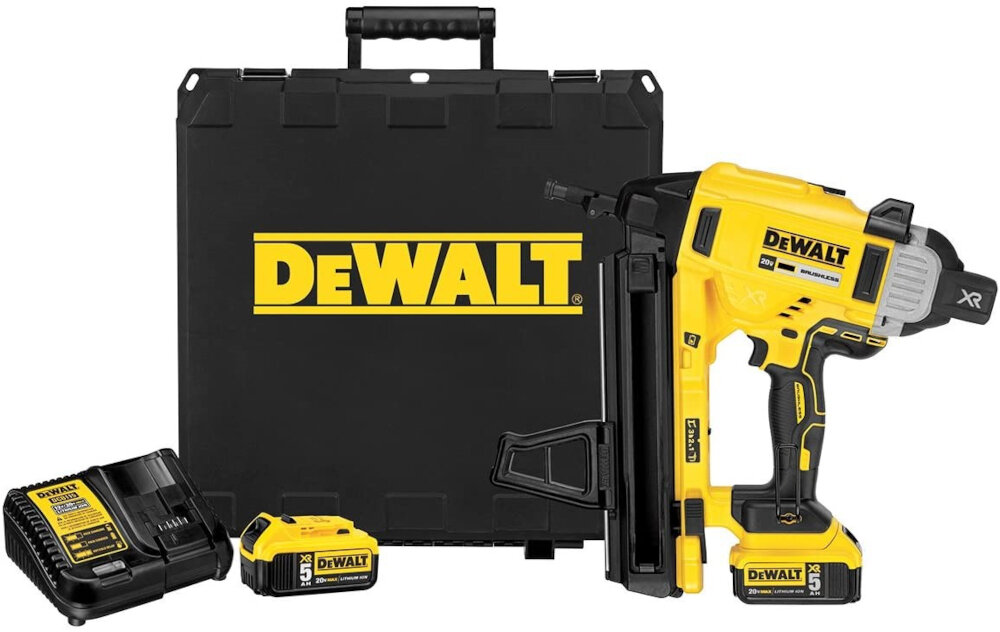 Gwoździarka akumulatorowa DEWALT DCN890P2-QW zestaw dwa akumulatory ladowarka walizka odwracalny hak na pasek dwie kocowki robocze dokumentacja