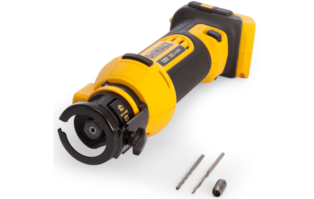 Frezarka DEWALT DCS551N-XJ wyposazenie lampa LED dluga zywornosc komfort pracy uniwersalna ochrona wlacznika