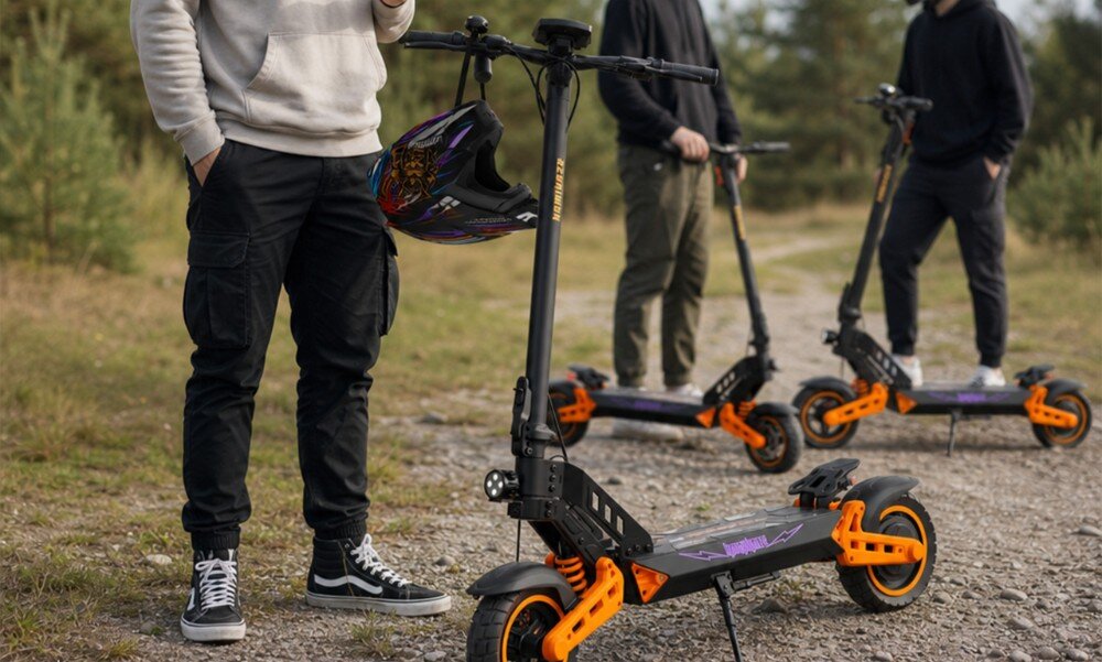 Hulajnoga elektryczna KAMIKAZE K1 Lite 60km 800W 2 amortyzatory 10