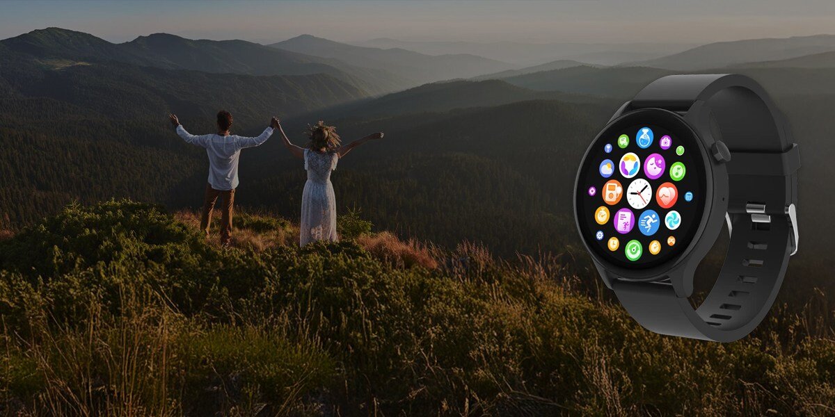 Smartwatch DENVER SWC-338 Czarny pojemna bateria, długa praca, bez częstego ładowania, szybkie i wygodne ładowanie