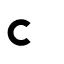Czarna ikona z białą literą \'C\' na środku.