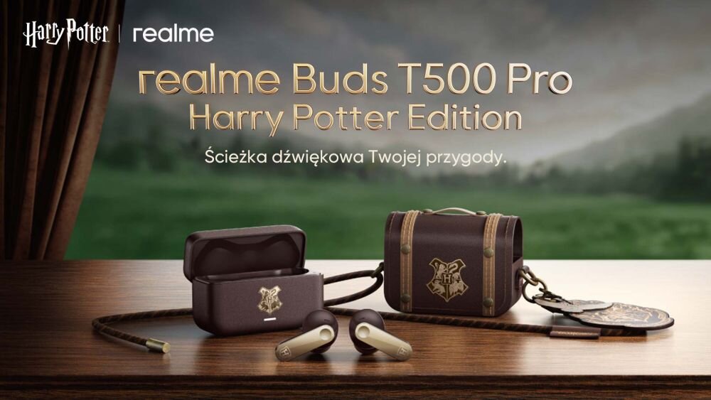 Słuchawki dokanałowe REALME Buds T500 Pro Harry Potter ANC Brązowy 