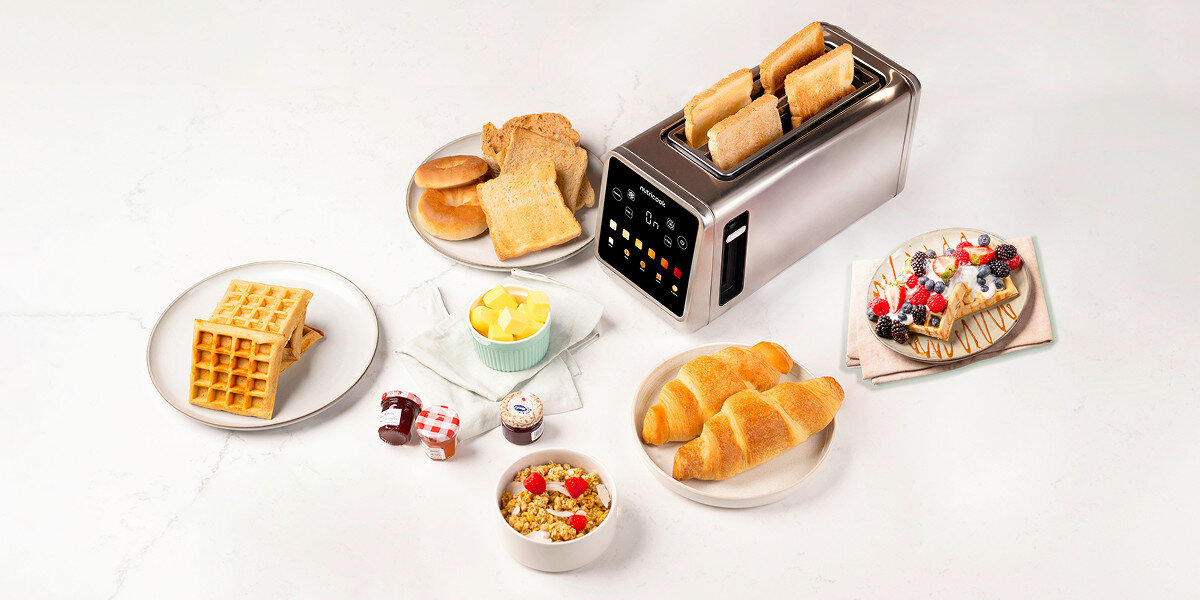 Toster NUTRICOOK TS401ME Ciepłe wypieki funkcję Reheat delikatnie odświeża pieczywo i przywraca mu chrupkość