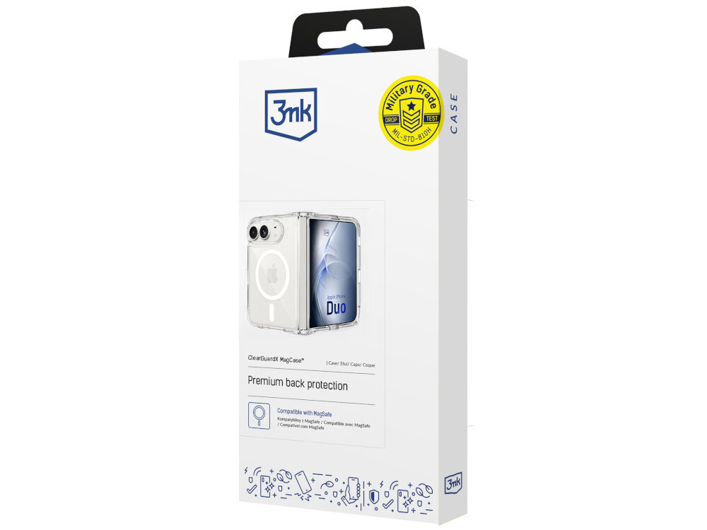 Etui XLINE MagSystem Clear Guardx do Apple iPhone Duo Przezroczysty Niska waga 50 g dopasowana ergonomia naturalny kształt nie obciąża