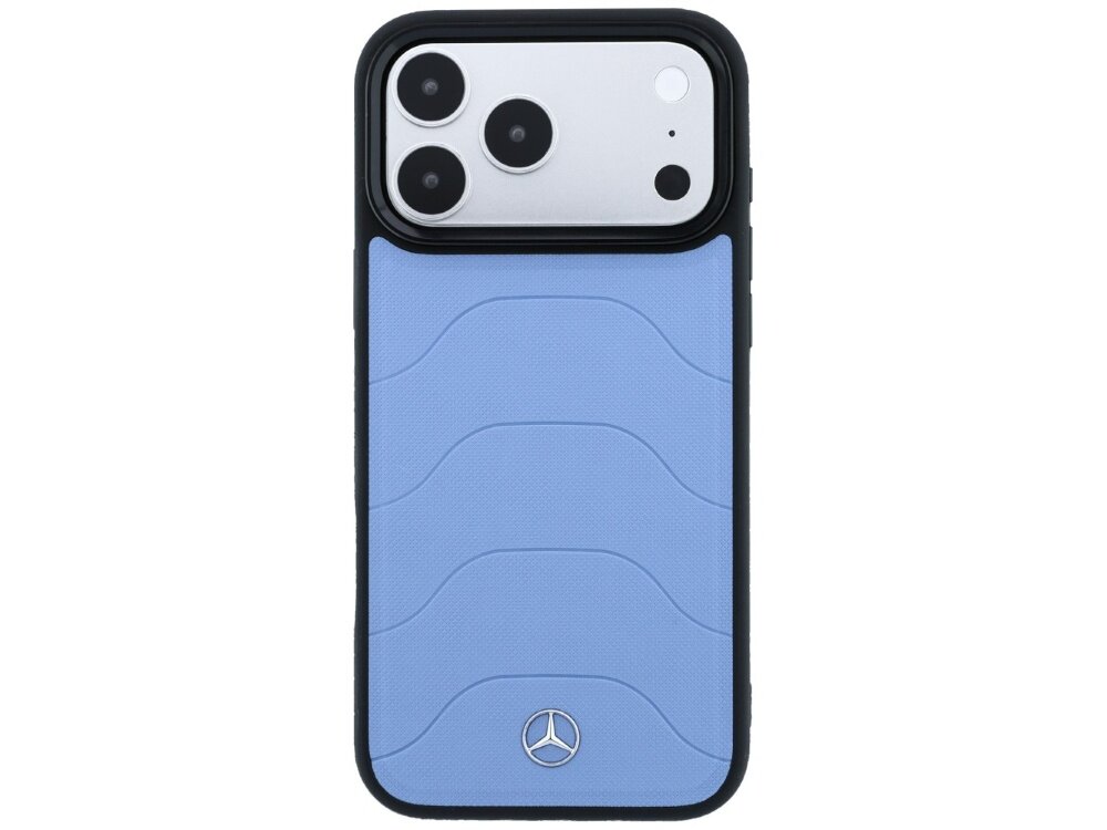 Etui Mercedes Leather Mesh with Bow Line ze skórą ekologiczną i logo Mercedes-Benz