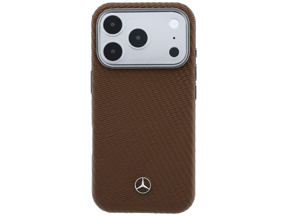 Etui Mercedes Leather Semi Wrap Wood Effect ze skórą ekologiczną i logo Mercedes-Benz