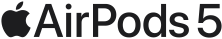 Logo przedstawia napis \'AirPods 5\' z symbolem jabłka po lewej stronie.