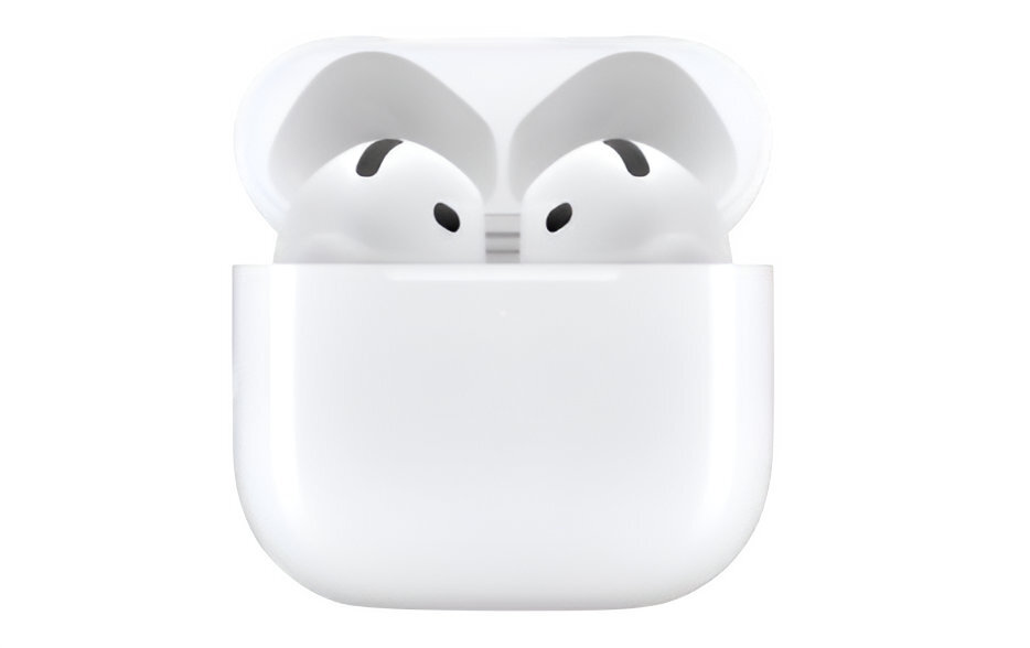 Apple AirPods 5 Aplikacja Znajdź położenie AirPods 5 powiadomienie poza zasięgiem Bluetooth Bezprzewodowe etui odtworzyć dźwięk - Otwarte, zaokrąglone etui ładujące
