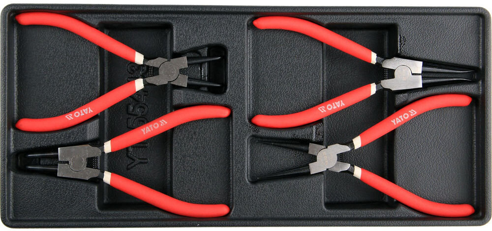 Wkład Yato YT-55443 szczypce Segera zewnętrzne wewnętrzne proste wygięte CrV50 PVC twardość 42-48 HRC motoryzacja