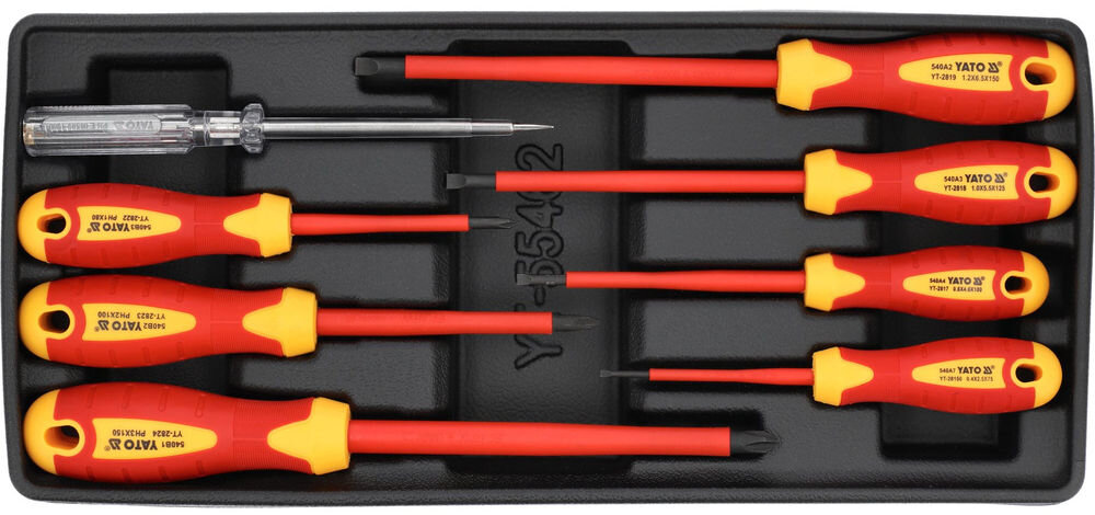 Wkład Yato YT-55462 wkrętaki izolowane S2 VDE 1000V próbnik napięcia elektryczne