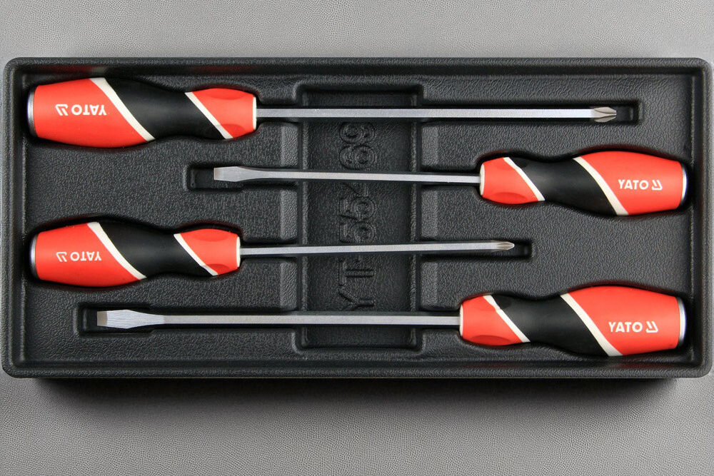 Wkład Yato YT-55469 wkrętaki do pobijania CrV 6150 satynowa powierzchnia zestaw 4 sztuki
