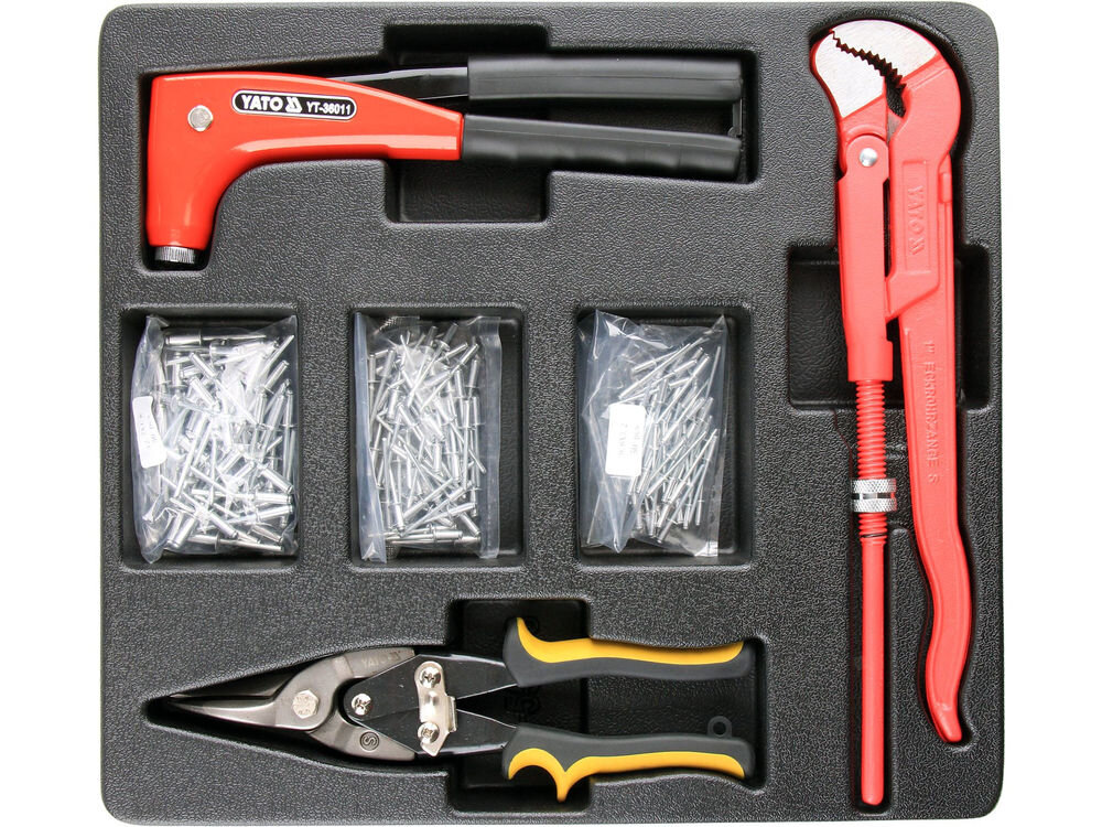 Wkład do szuflady TOYA YT-55478 (6 elementów) włożone do czarnego wkładu do szuflady