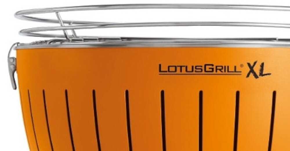Grill ogrodowy LOTUSGRILL G-OR-435 XL Pomarańczowy klamry chłodna obudowa