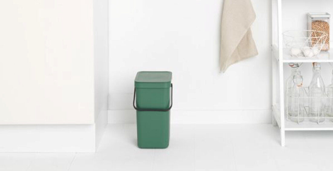 Kosz na śmieci BRABANTIA Sort & Go 12L Szary Duża pojemność 12 litrów ergonomiczny design wygodny uchwyt łatwe przenoszenie