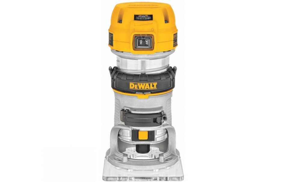 Frezarka DEWALT D26204K-QS elektroniczna regulacja predkosci zmienna predkosc od 16000 do 27000 obr/min komfort pracy kompaktowa i lekka konstrukcja