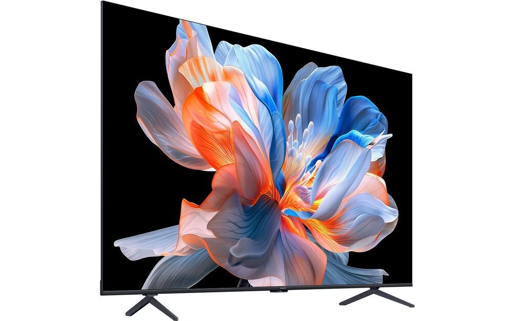 Telewizor XIAOMI X Mini 2026 65 QD-Mini LED Google TV 32 GB Quad Cortex A55 Wi-Fi 5 Google Cast Miracast AirPlay, telewizor na białym tle