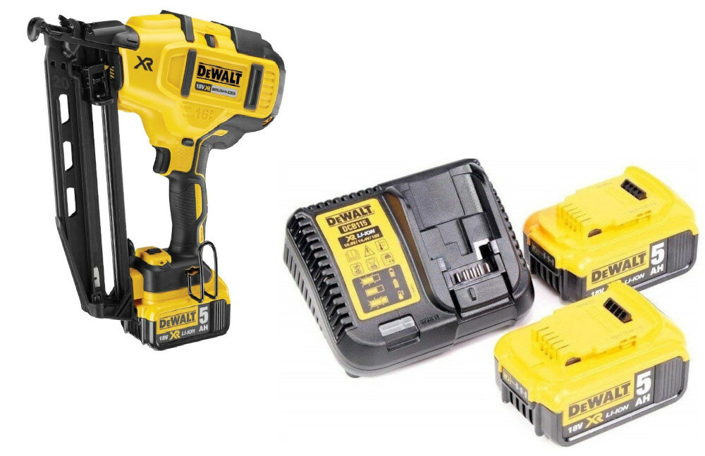 Gwozdziarka DEWALT DCN692P2 blokada wyzwalacza kontaktowego zabezpieczenia zasilanie akumlatorowe