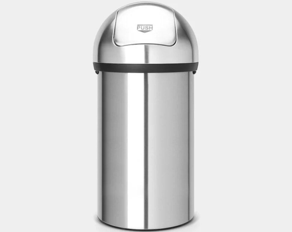 Kosz na śmieci BRABANTIA 402623 Push Bin 60L Stal błyszcząca trwalosc latwe czyszczenie solidna konstrukcja wysoka jakosc