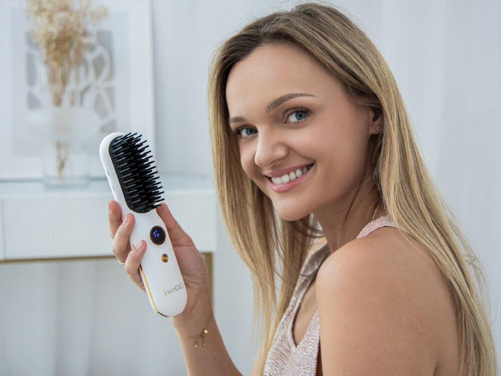 GIOperfect Smooth PRO GIO-742 – bezprzewodowa szczotka ceramiczna do prostowania włosów