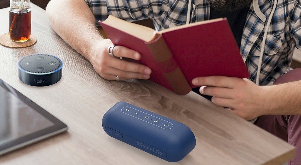 Głośnik mobilny TRIBIT XSound Go BTS58, AUX, USB-C, kodeki AAC SBC, łączenie z innym głośnikiem, głośnik na stole
