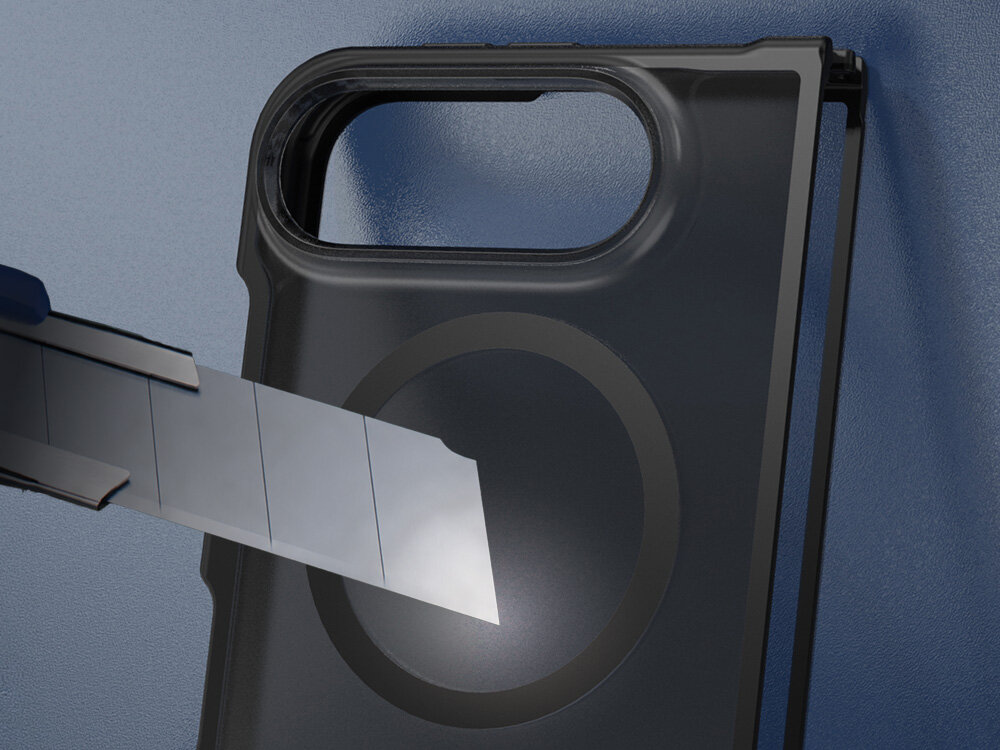Etui XLINE MagSystem Smoke Guardx MagCase do Apple iPhone Duo Przezroczysty czarny trwały poliwęglan technologię chroniącą przed zarysowaniami schludny wygląd
