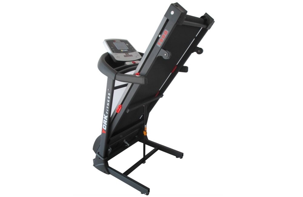 Bieżnia elektryczna YORK FITNESS T 800 wymiary Wbudowane funkcje Maksymalna waga użytkowania kółka transportowe możliwość złożenia