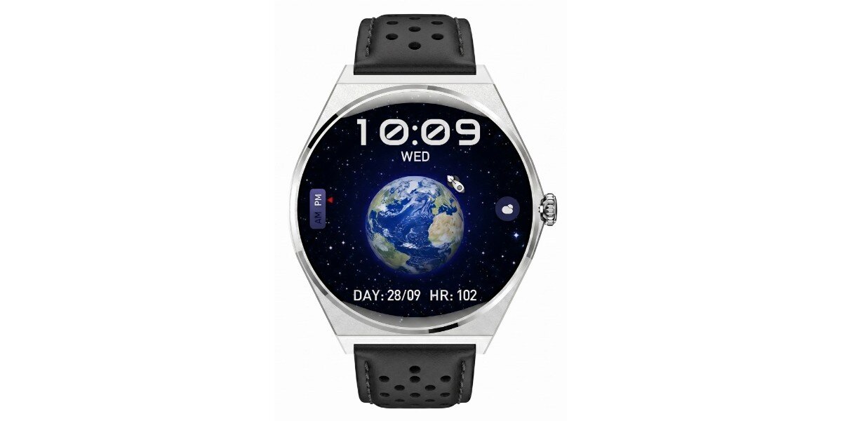Smartwatch LUNA Uomo Czarny na białym tle.