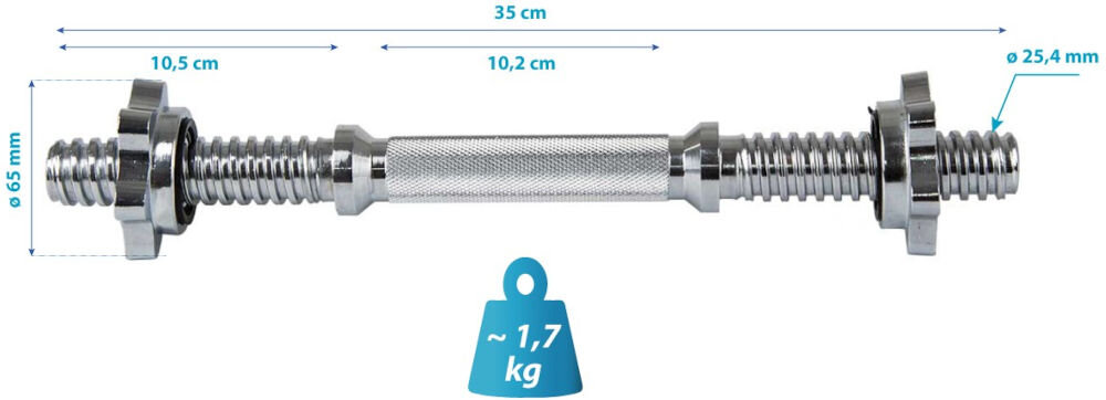 Gryf ENERO FIT 580833 (35 cm) elementy wymiary
